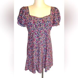 Puff Sleeve Flower Dress